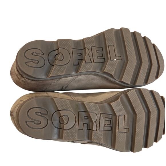 Sorel Women's Joan of Arctic Wedge II Tan Zip Ankle Booties Women's Size 9.5 - Picture 5 of 10